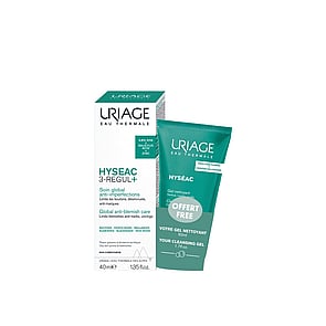 Uriage Hyseac 3-Regul+ Global Anti-Blemish Care 40ml + Cleansing Gel 50ml