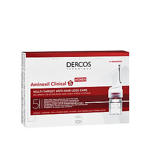 Vichy Dercos Aminexil Clinical 5 Anti-Hair Loss Ampoules Women x21