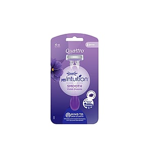 Wilkinson Sword My Intuition Smooth Violet Blooms Disposable Razors x3