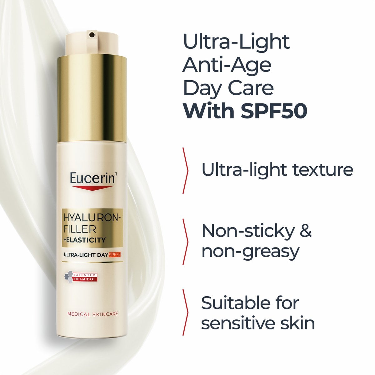 Eucerin Hyaluron-Filler + Elasticity Ultra-Light Day Cream SPF50 50ml