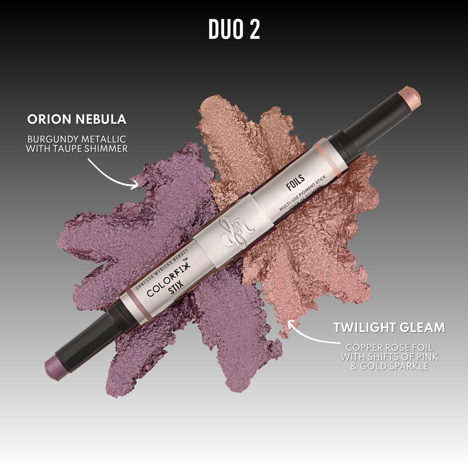 Danessa Myricks Beauty Colorfix Stix Multi-Use Pigment Stick Duo 2 Orion Nebula/Twilight Gleam