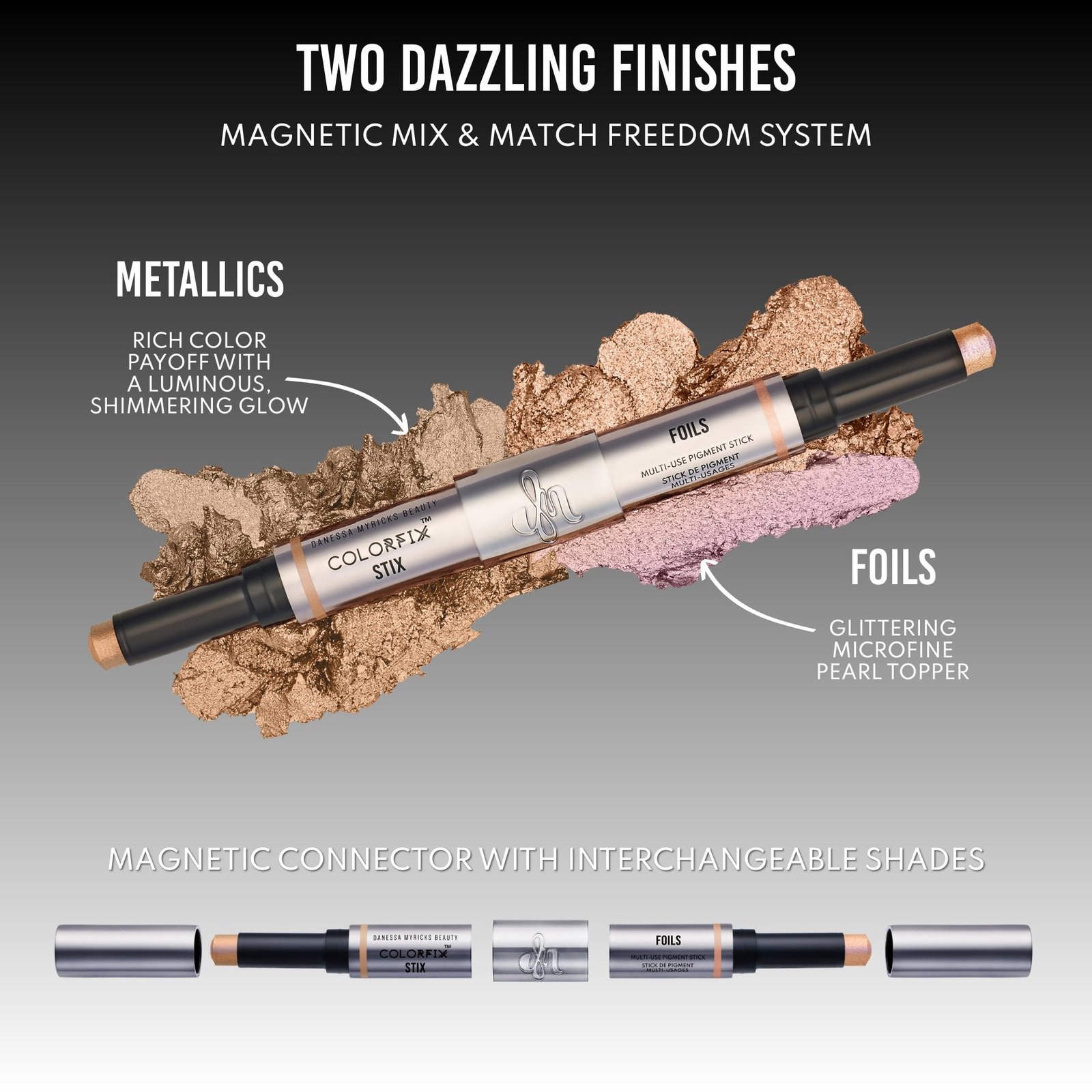 Danessa Myricks Beauty Colorfix Stix Multi-Use Pigment Stick Duo 1 Interstellar/Mystic Taupe