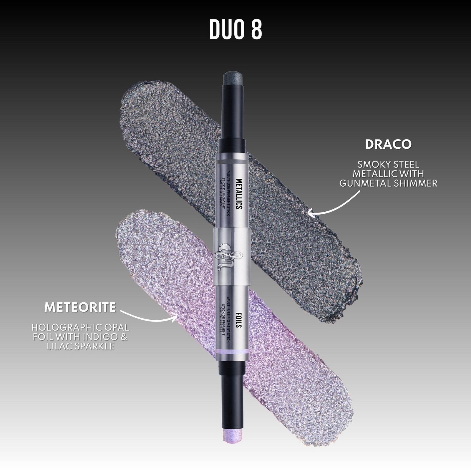 Danessa Myricks Beauty Colorfix Stix Multi-Use Pigment Stick Duo 8 Draco/Meteorite (0.106oz x2)