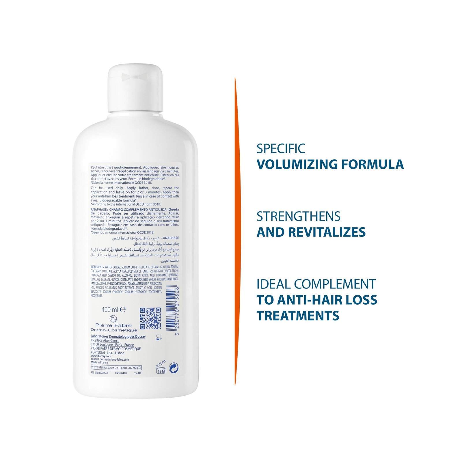 Ducray Anaphase+ Anti-Hair Loss Complement Shampoo 400ml