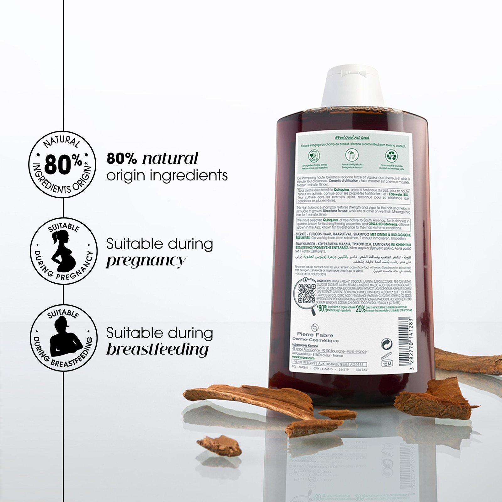 Klorane Strengthening Shampoo for Hair Loss & Thinning 400ml (13.53floz)