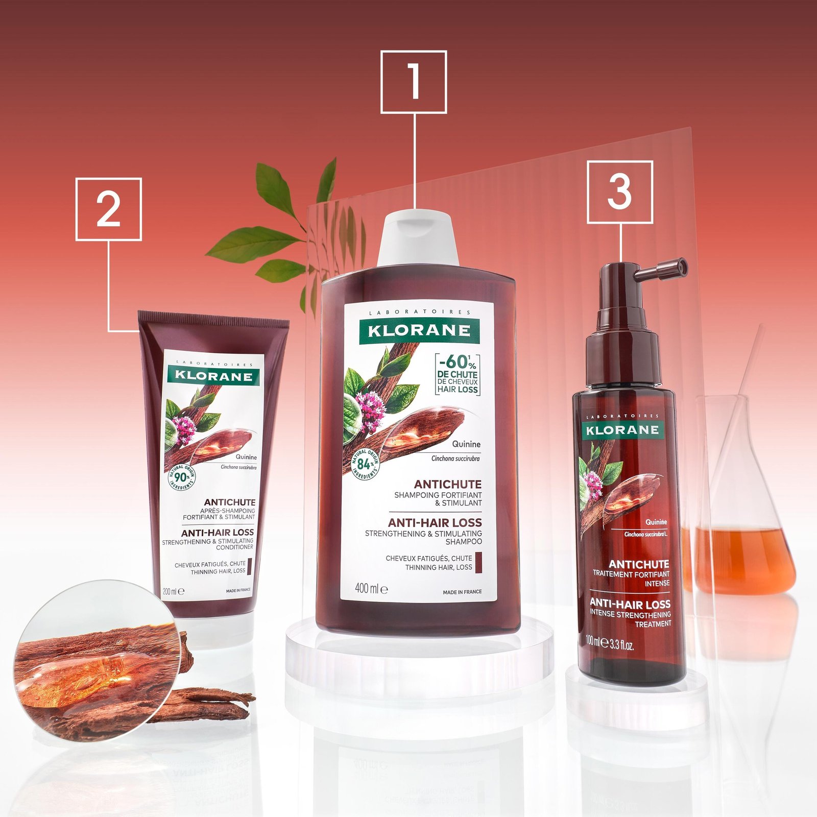 Klorane Strengthening Shampoo for Hair Loss & Thinning 400ml