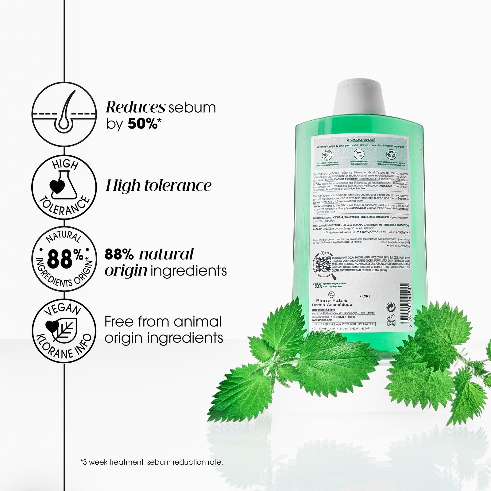 Klorane Oil Control Shampoo with Nettle 400ml