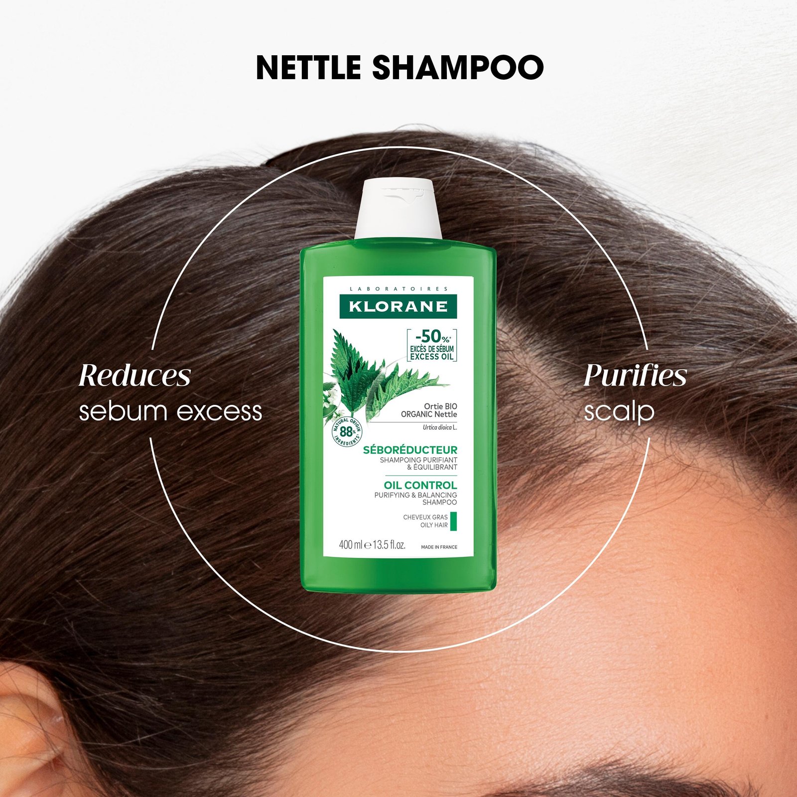 Klorane Oil Control Shampoo with Nettle 400ml