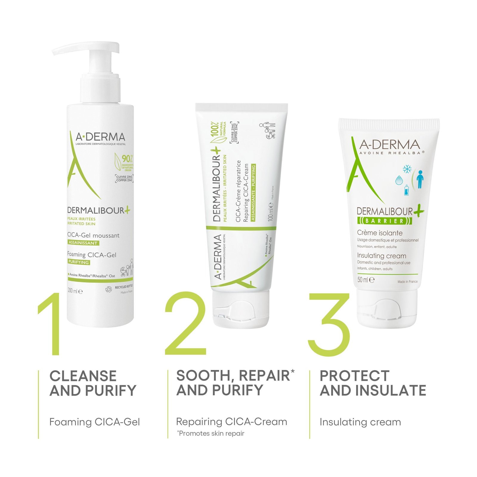 A-Derma Dermalibour+ Purifying Repairing CICA-Cream 100ml
