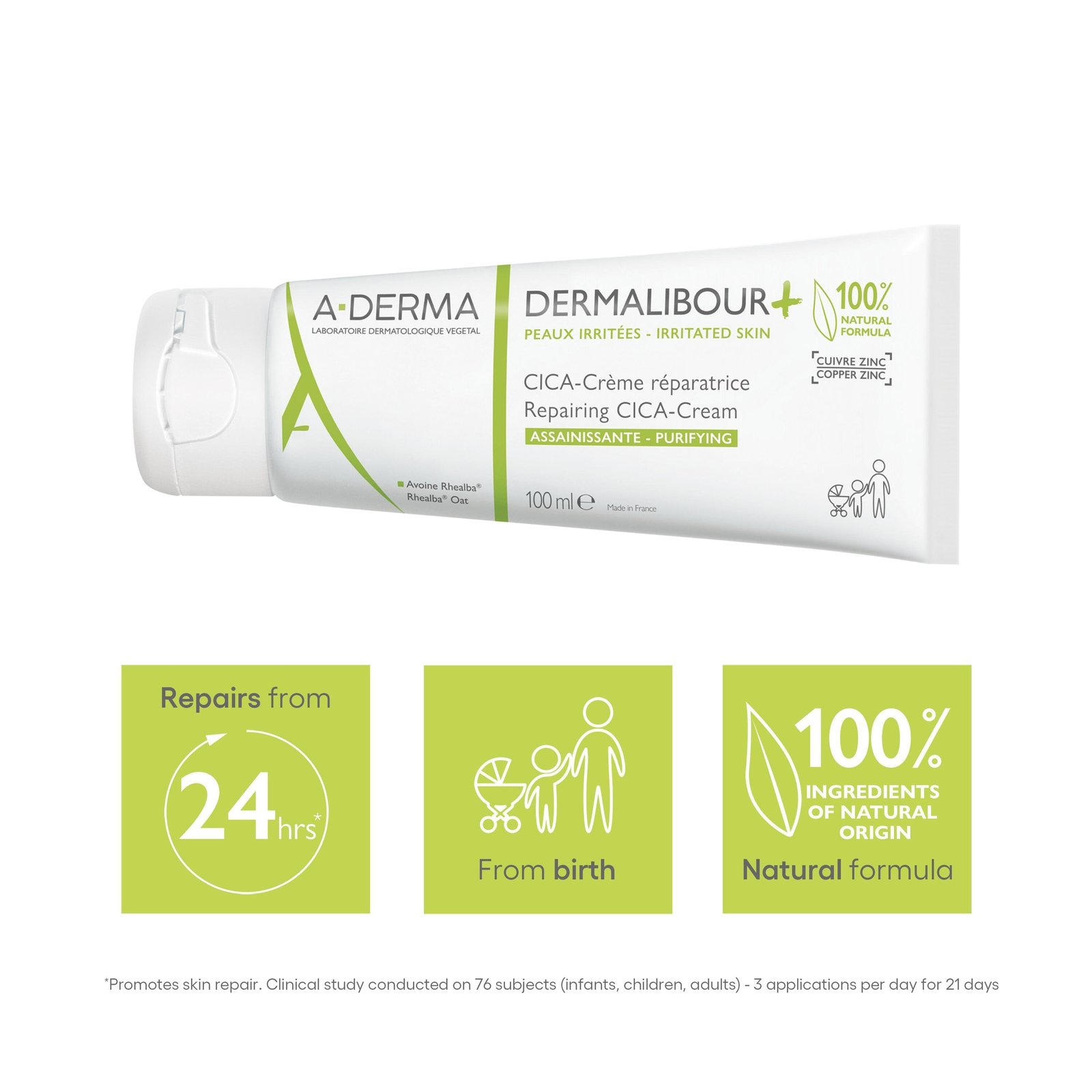 A-Derma Dermalibour+ Purifying Repairing CICA-Cream 100ml