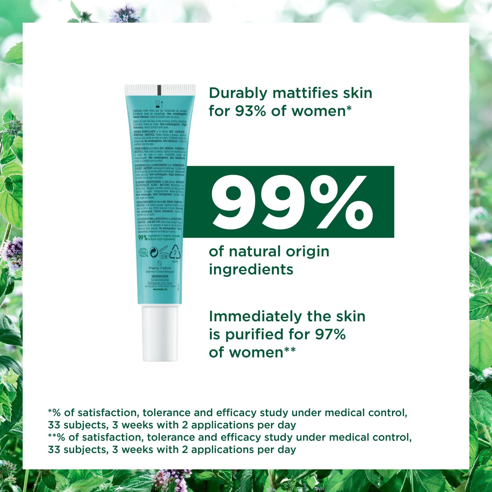 Klorane Purity Cream with Organic Aquatic Mint 40ml