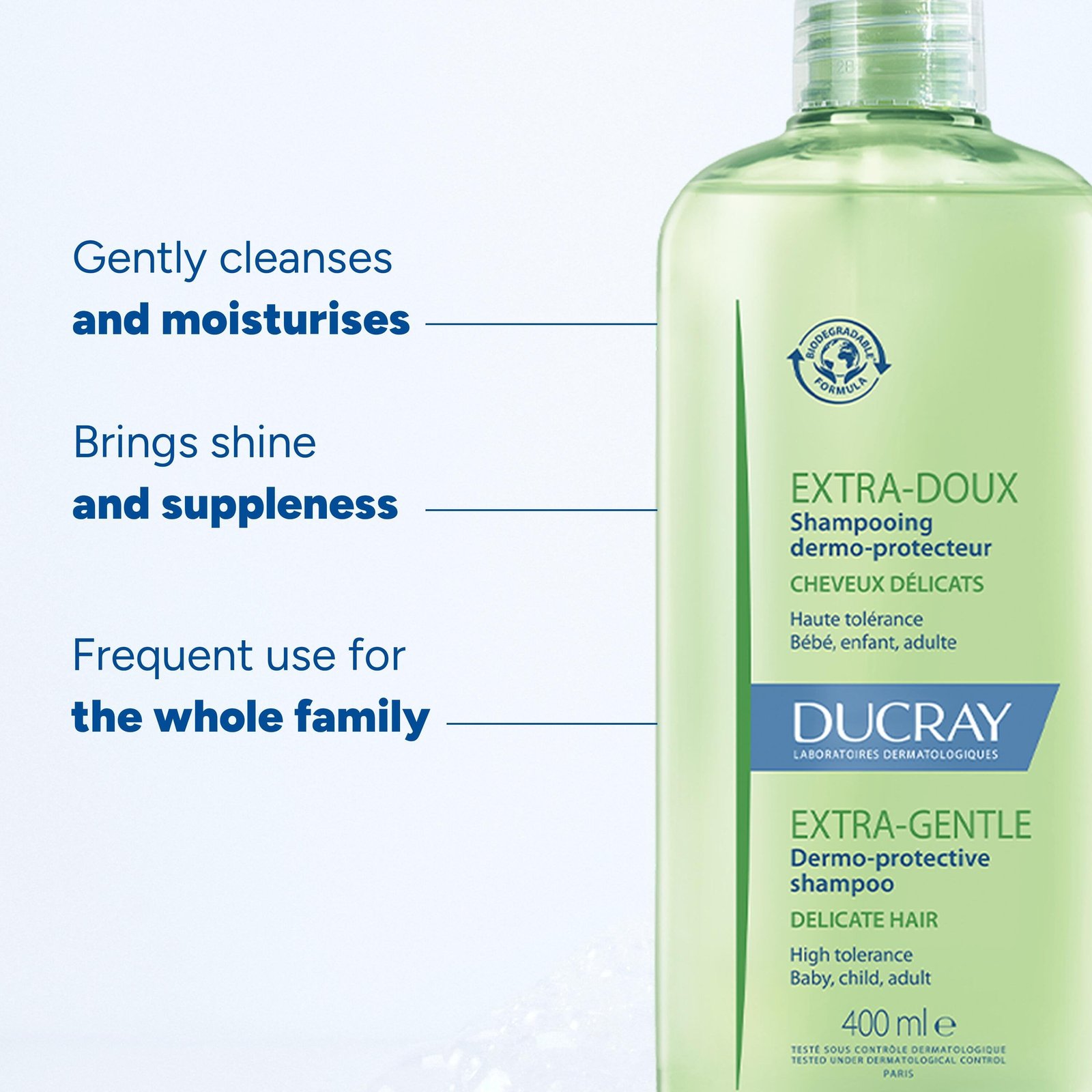 Ducray Extra-Doux Dermo-Protective Shampoo 400ml (13.53floz)