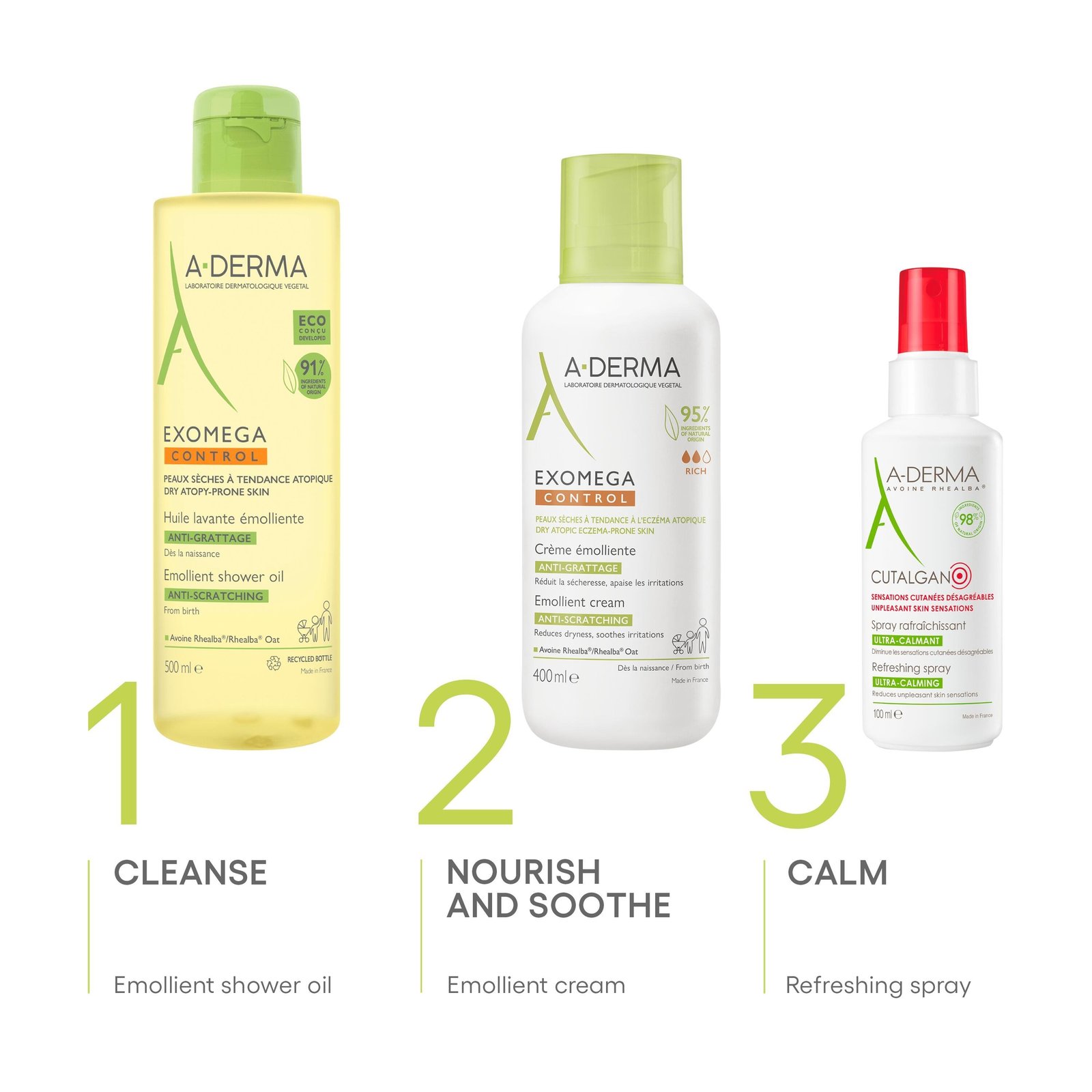 A-Derma Exomega Control Emollient Cream 400ml