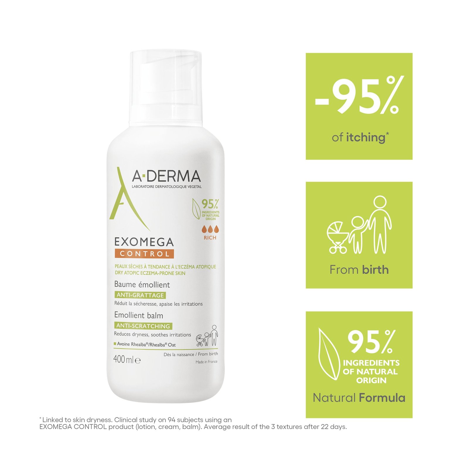 A-Derma Exomega Control Emollient Balm 400ml