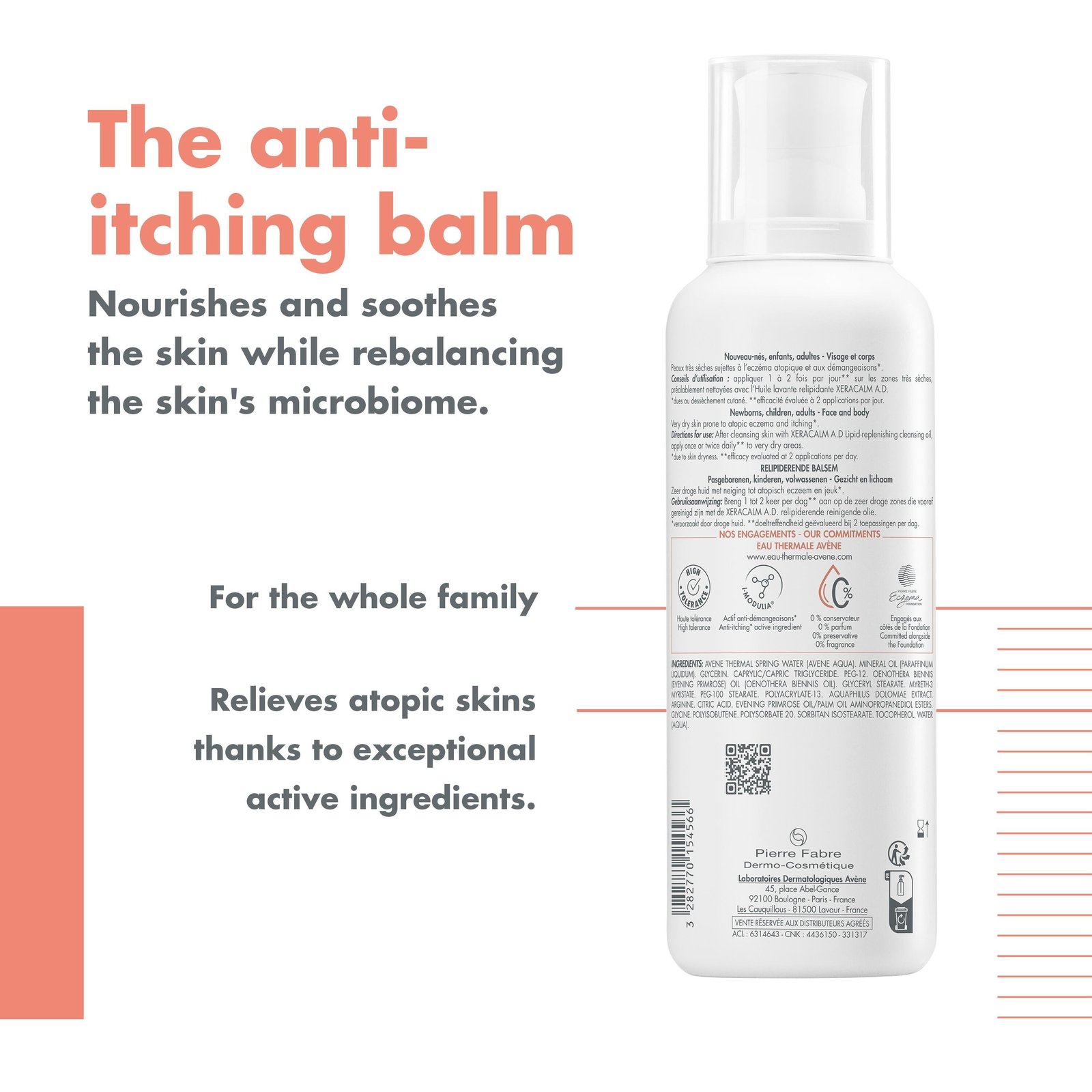 Avène XeraCalm A.D Lipid-Replenishing Balm 400ml