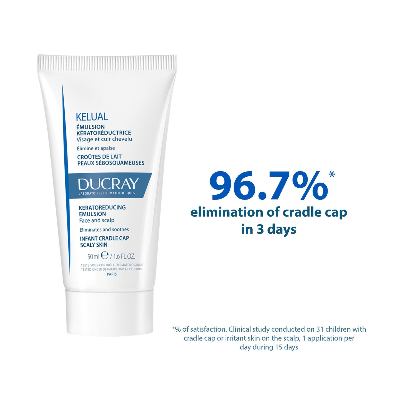 Ducray Kelual Keratoreducing Emulsion Face & Scalp 50ml