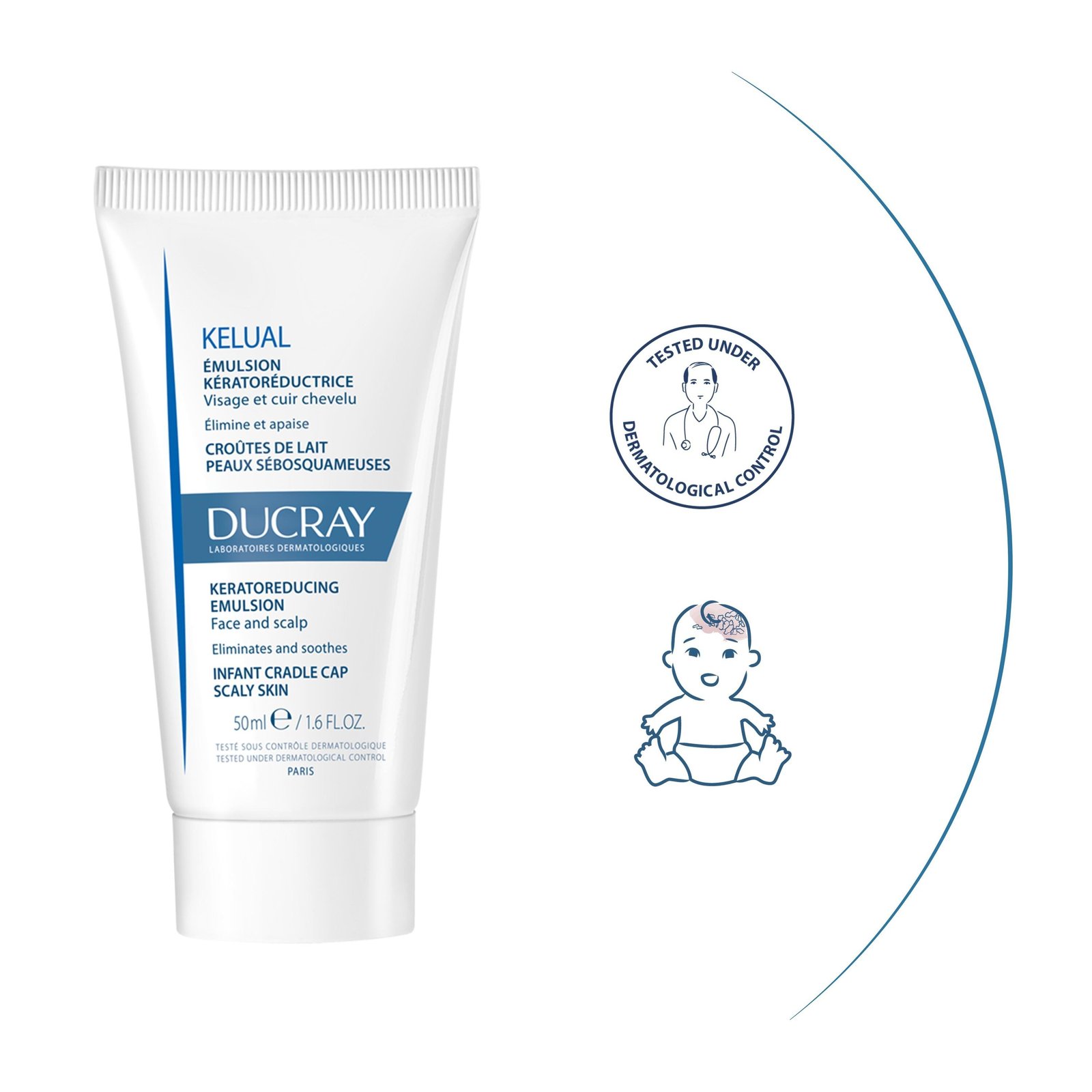 Ducray Kelual Keratoreducing Emulsion Face & Scalp 50ml