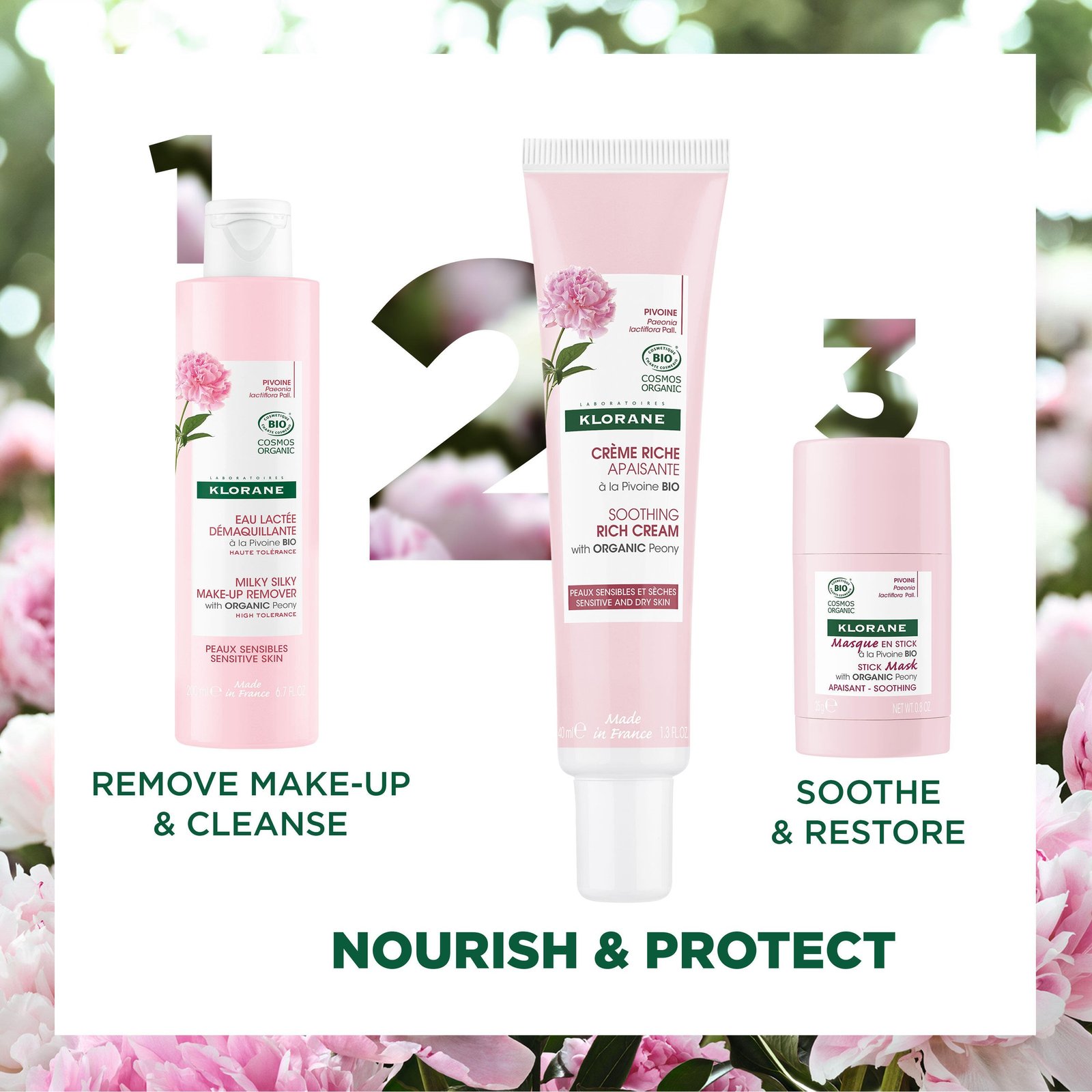 Klorane Soothing Rich Cream with Peony 40ml