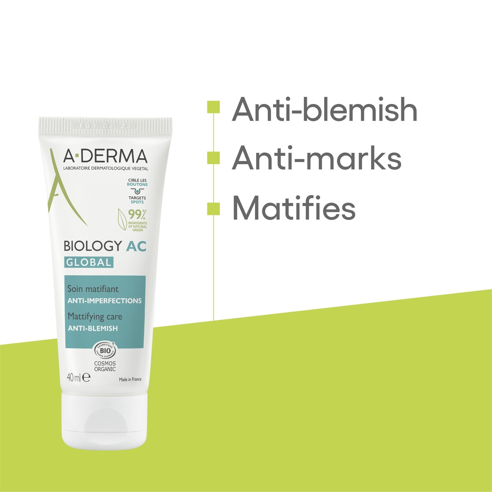 A-Derma Biology AC Global Anti-Blemish Mattifying Care 40ml