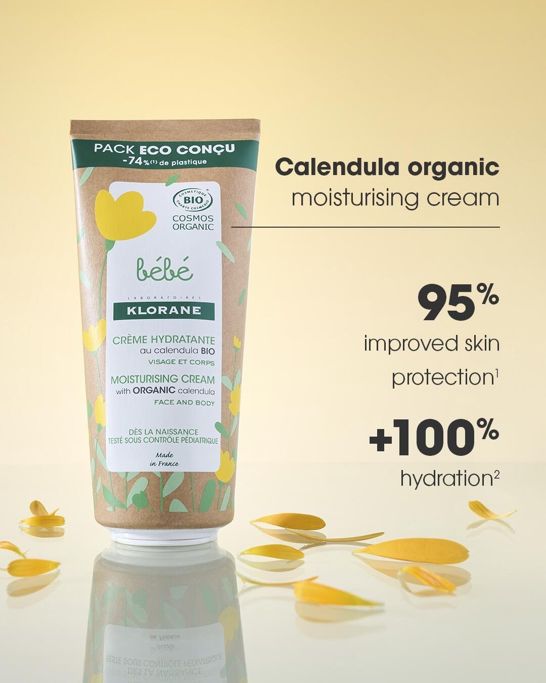 Klorane Baby Moisturizing Cream Eco-Tube 200ml