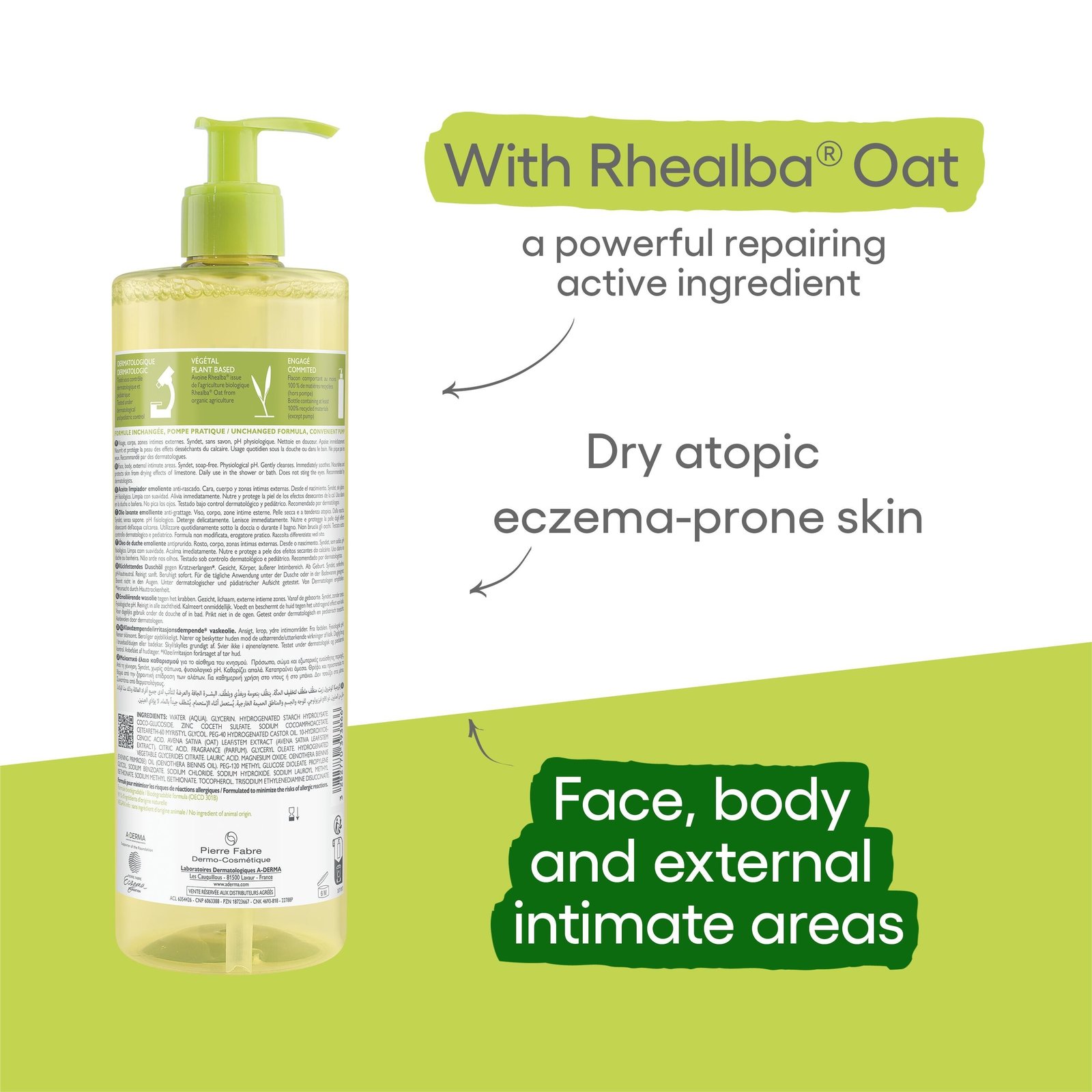 A-Derma Exomega Control Emollient Shower Oil Atopic Skin 750ml