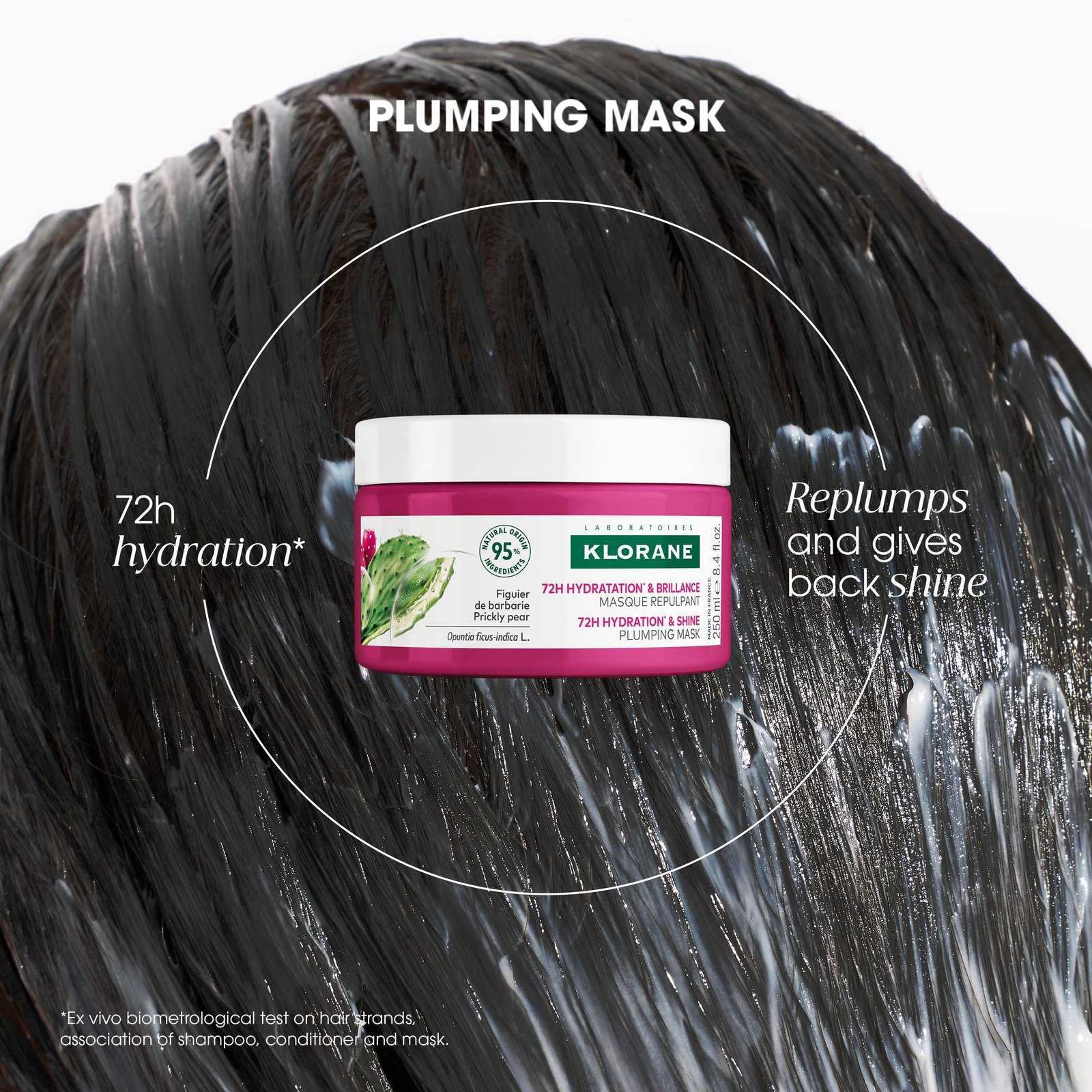 Klorane 72h Hydration & Shine Plumping Mask Prickly Pear 250ml