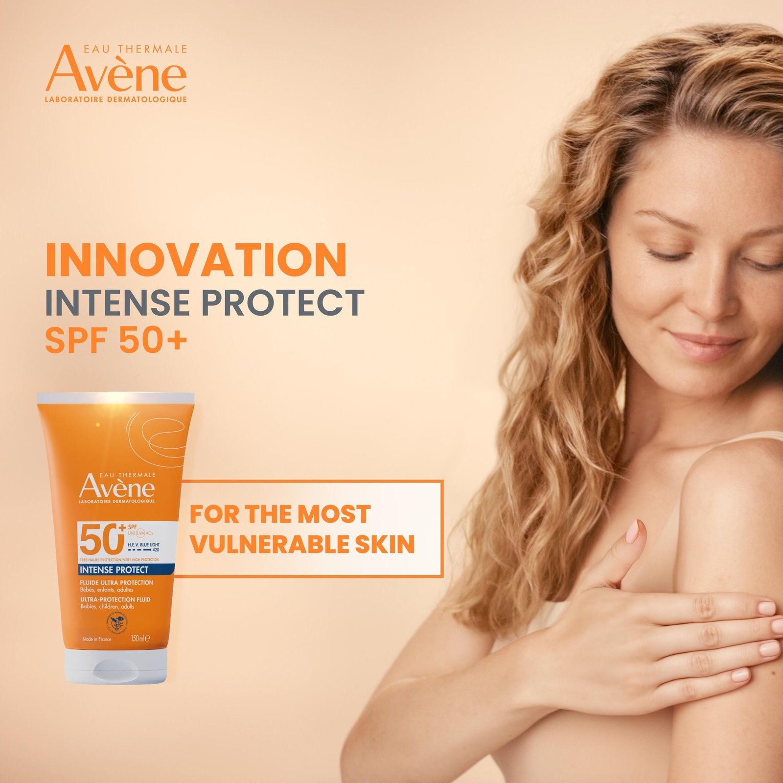 Avène Sun Intense Protect Fluid Fragrance-Free SPF50+ 150ml