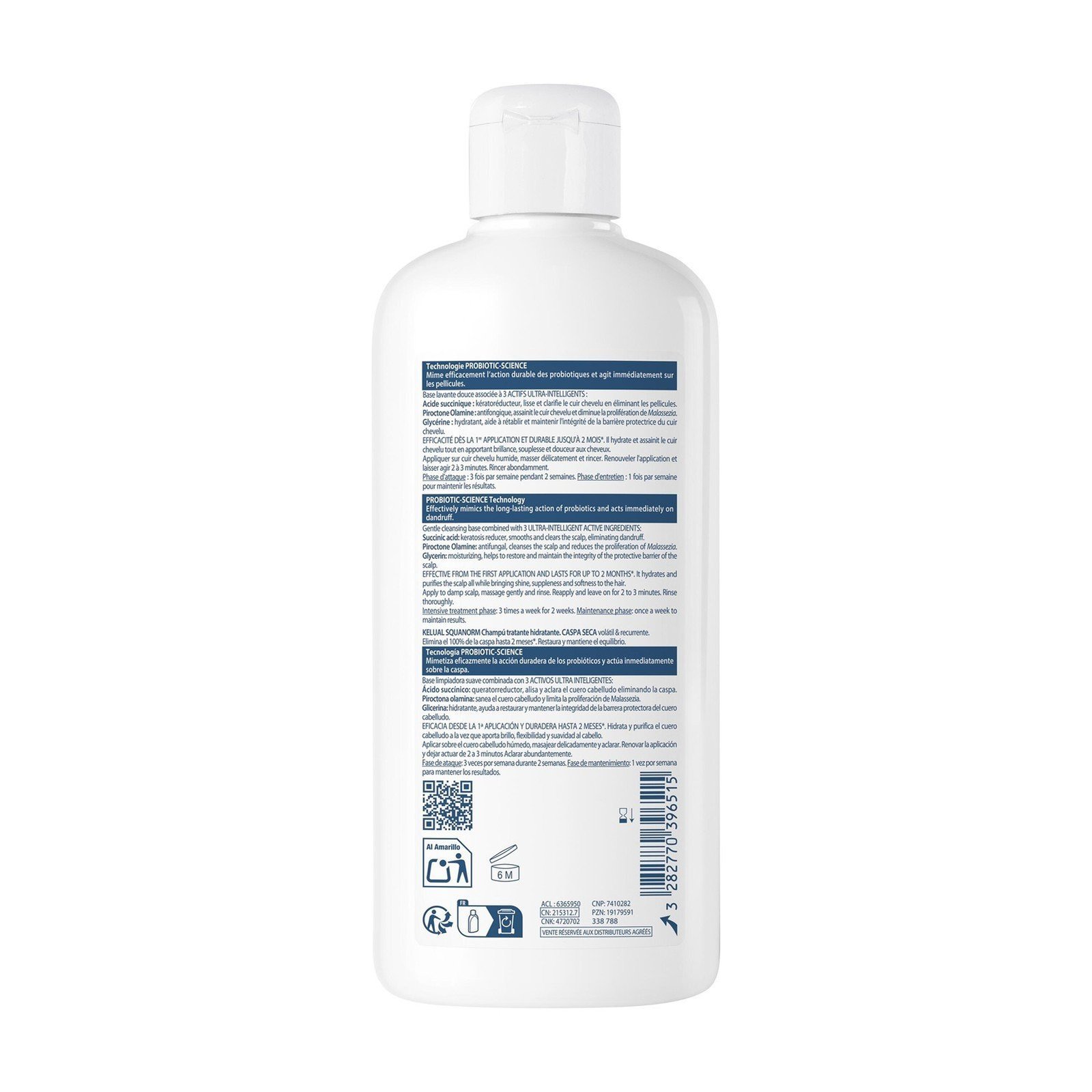 Ducray Kelual Squanorm Dry Dandruff Moisturizing Treatment Shampoo 400ml