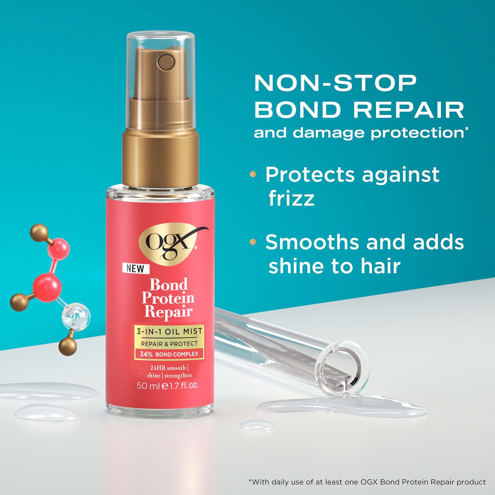 OGX Bond Protein Repair 3-In-1 Oil Mist 50ml