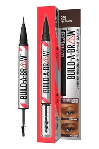Maybelline Build-A-Brow 2-In-1 Brow Pen + Sealing Gel 259 Ash Brown