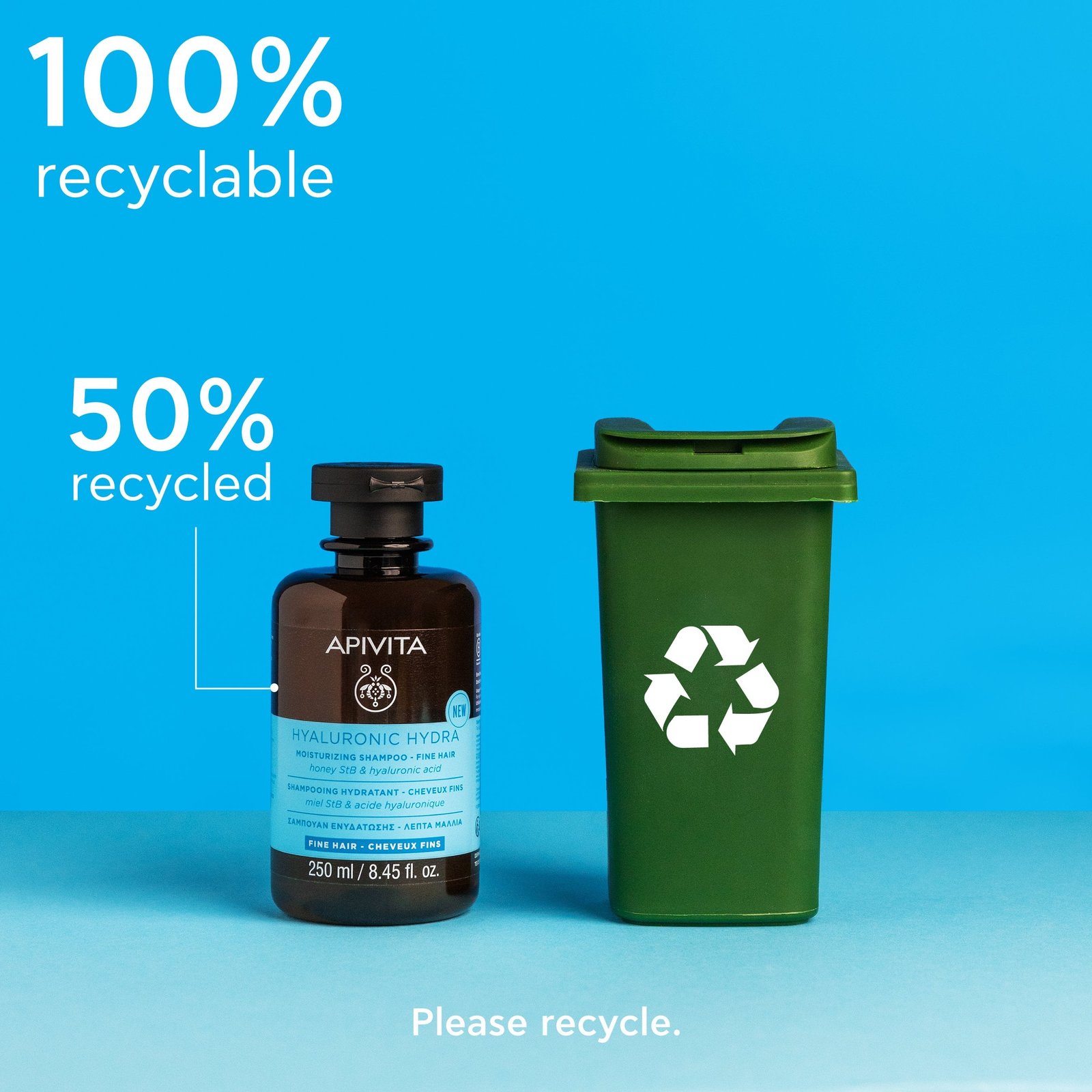 APIVITA Hyaluronic Hydra Moisturizing Shampoo for Fine Hair 250ml