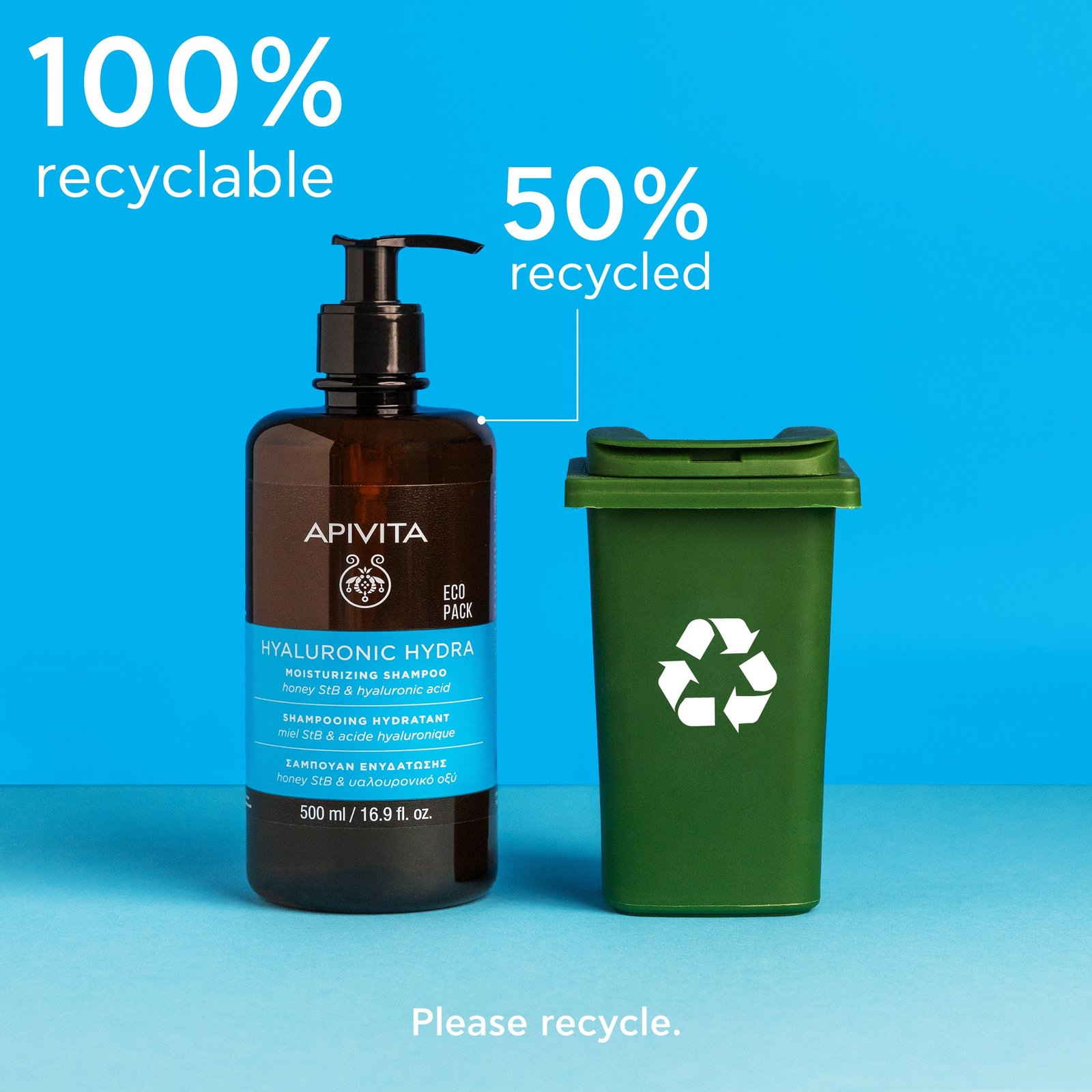 APIVITA Hyaluronic Hydra Moisturizing Shampoo 500ml