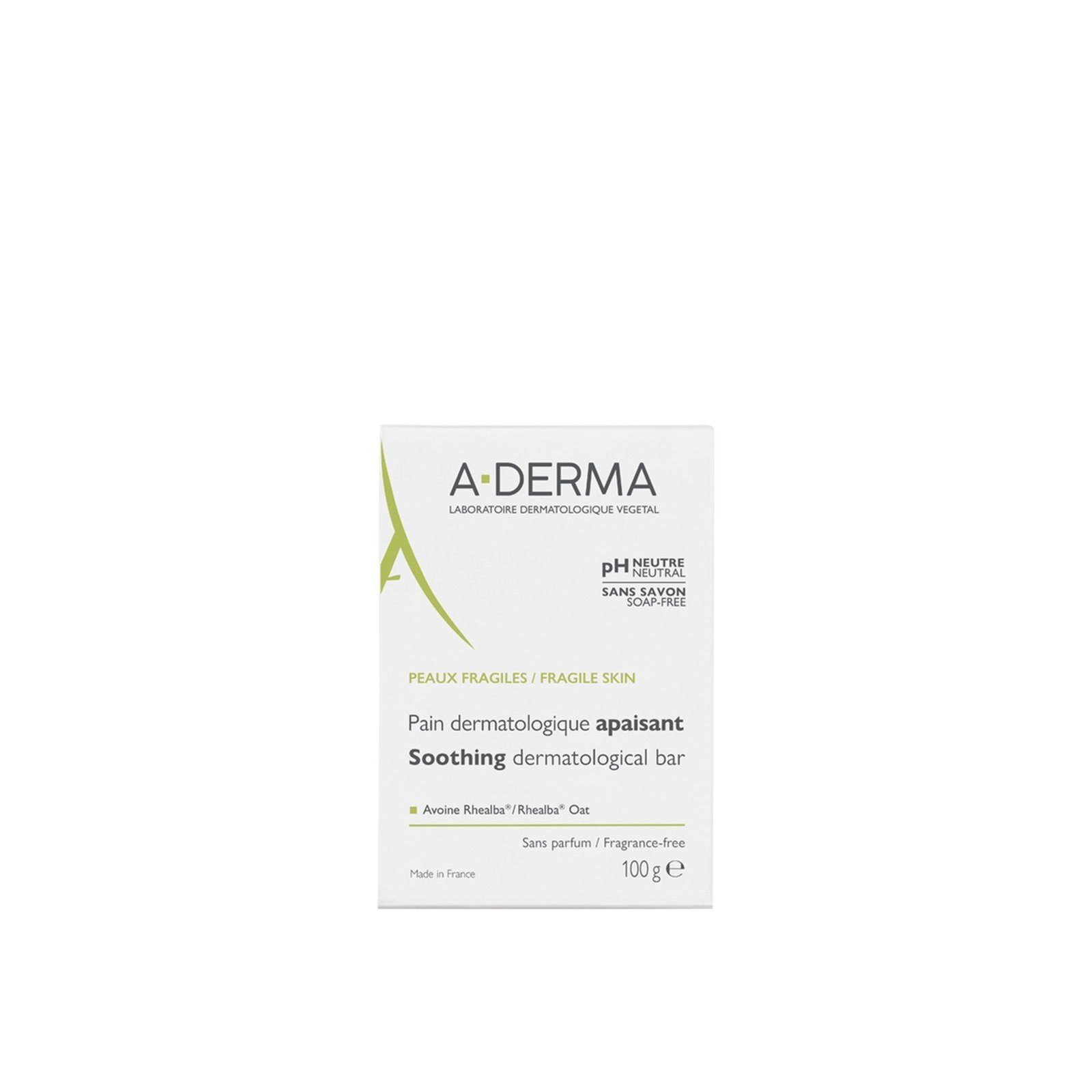 A-Derma Dermatological Soothing Cleansing Bar Fragance-Free 100g