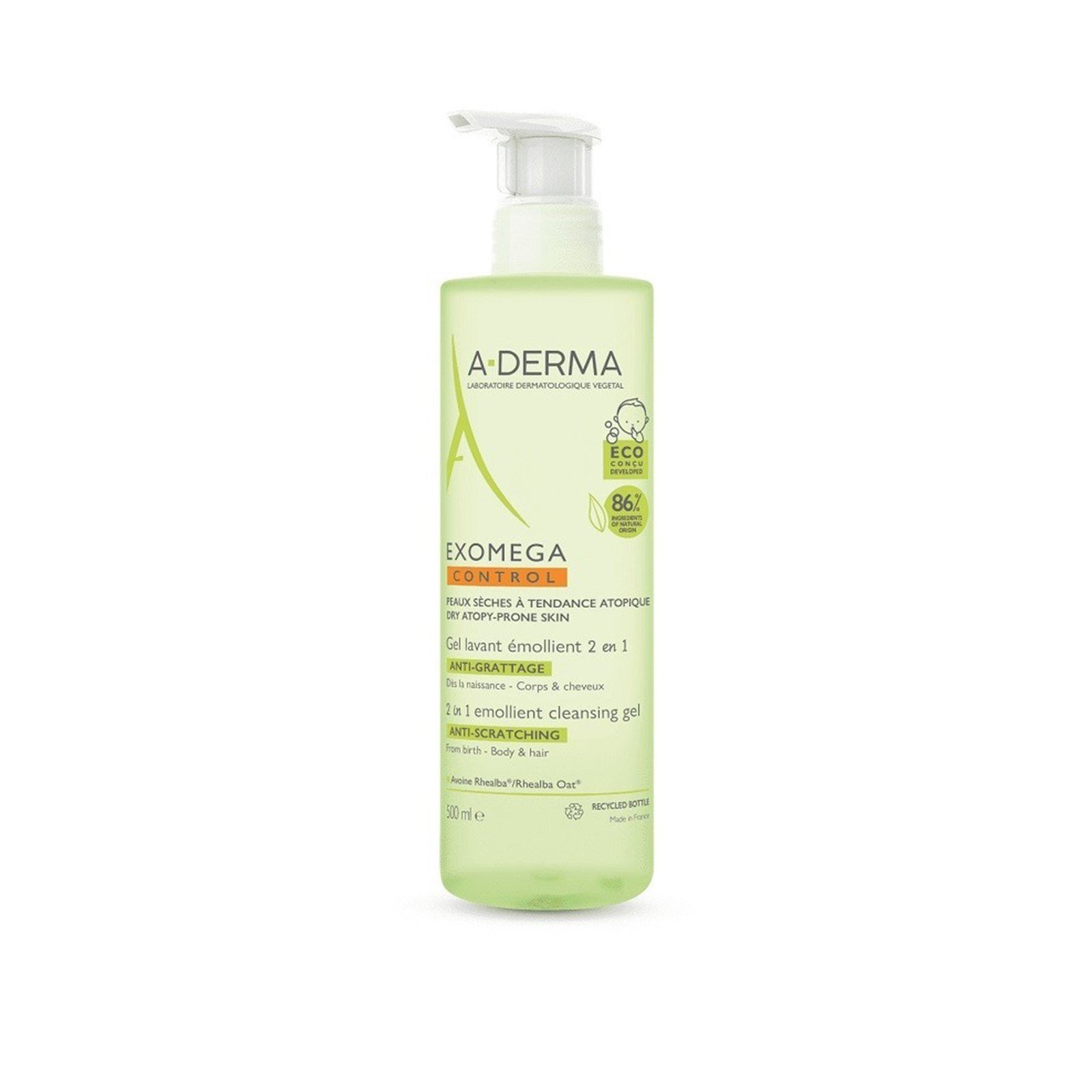 A-Derma Exomega Control Emollient Cleansing Gel 500ml