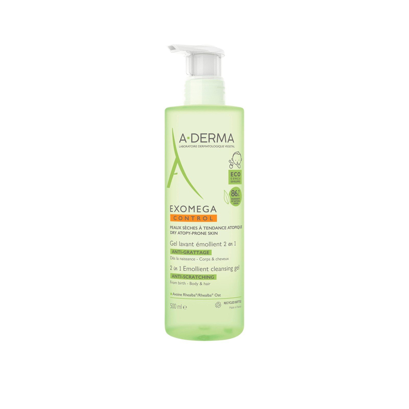 A-Derma Exomega Control Emollient Cleansing Gel 500ml