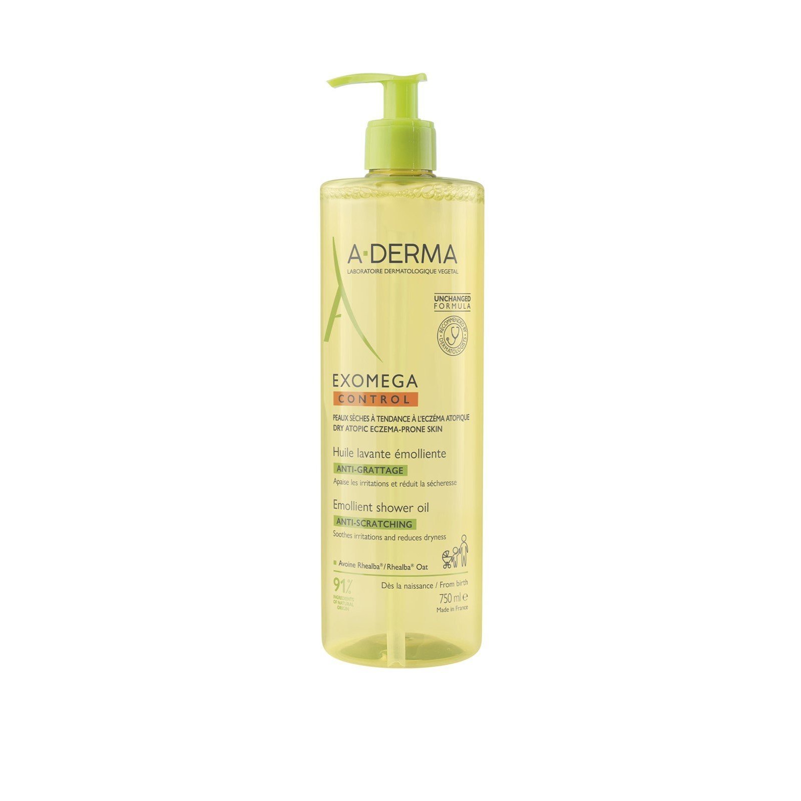 A-Derma Exomega Control Emollient Shower Oil Atopic Skin 750ml