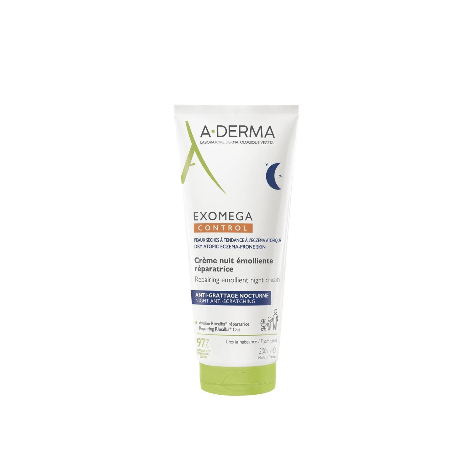 A-Derma Exomega Control Repairing Emollient Night Cream 200ml