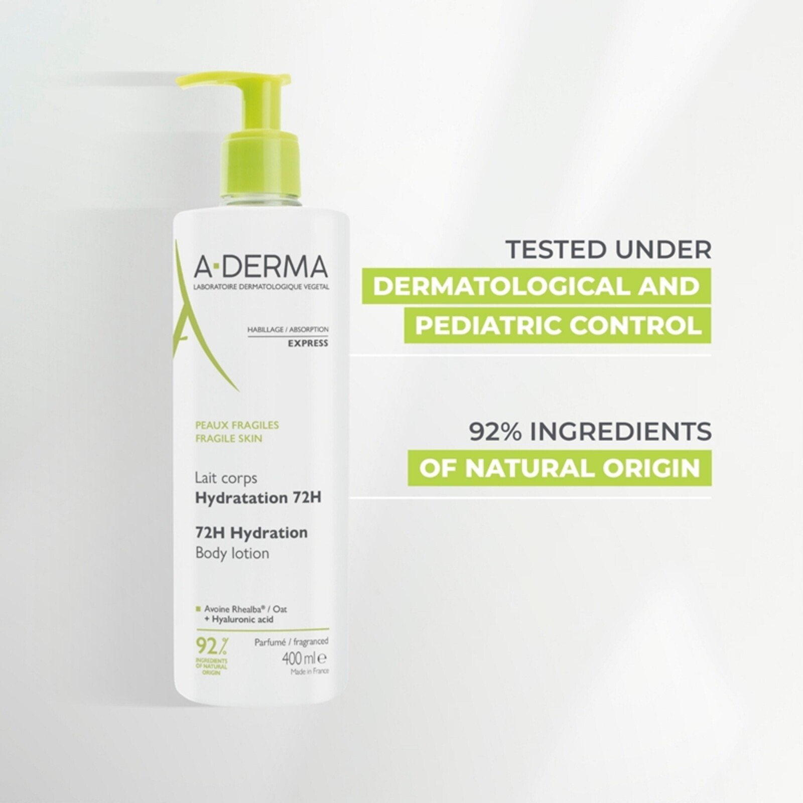 A-Derma 72h Hydration Body Lotion 400ml