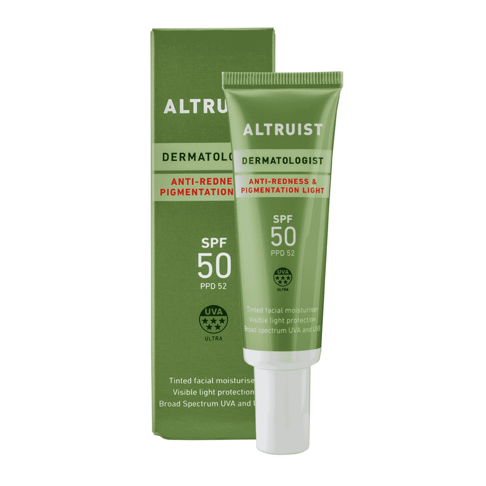 Altruist Dermatologist Anti-Redness & Pigmentation Light Tinted Facial Moisturizer SPF50 30ml