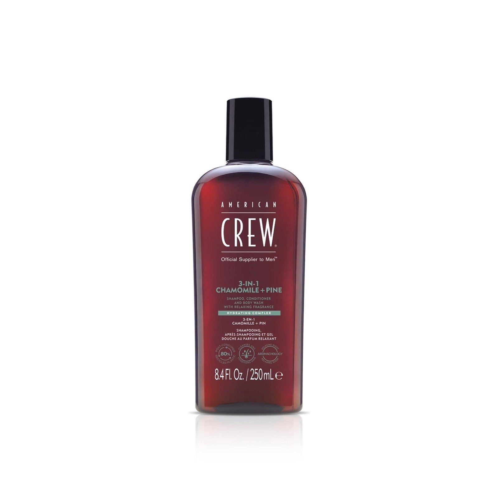 American Crew 3-In-1 Chamomile + Pine Shampoo, Conditioner and Body Wash