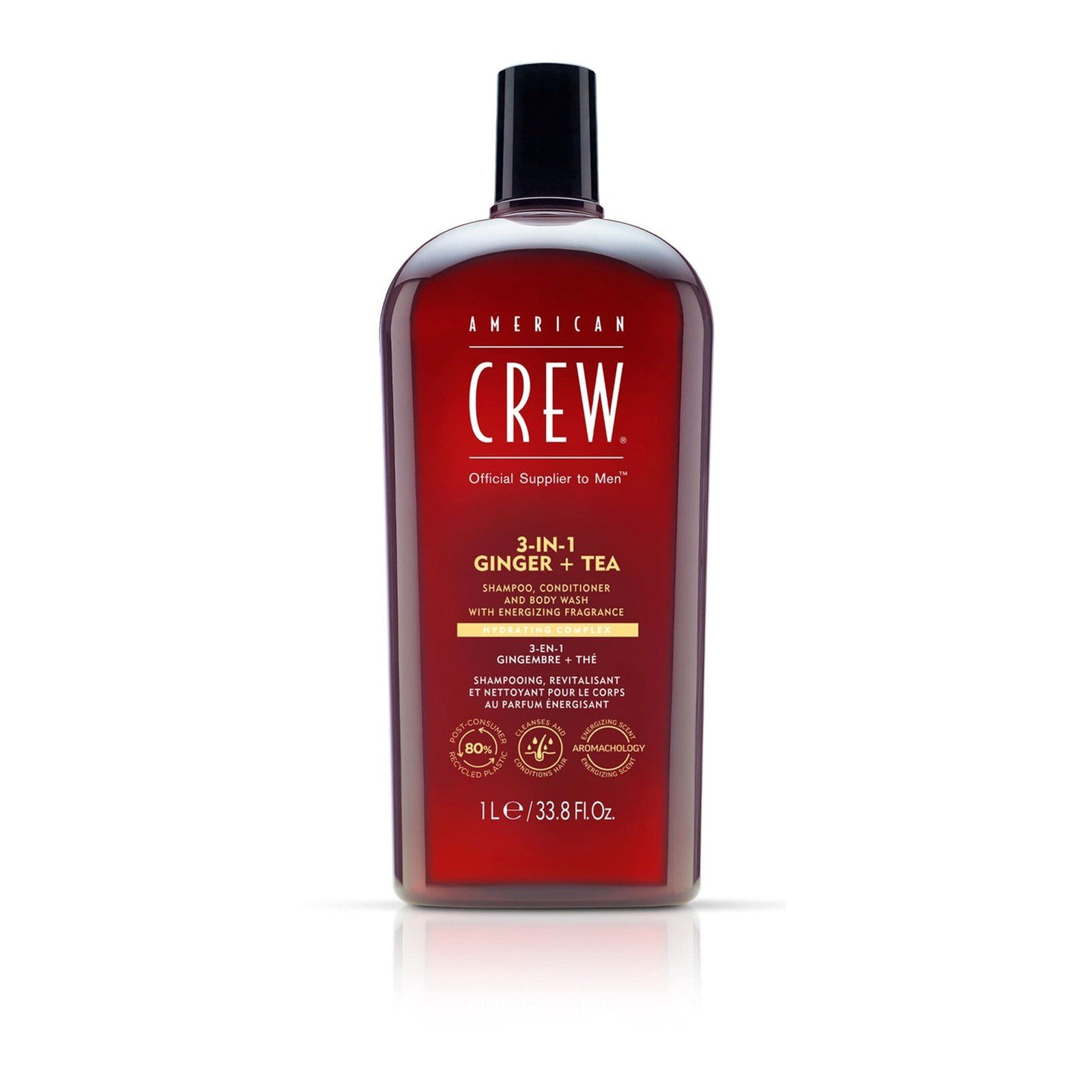 American Crew 3-In-1 Ginger + Tea Shampoo, Conditioner and Body Wash