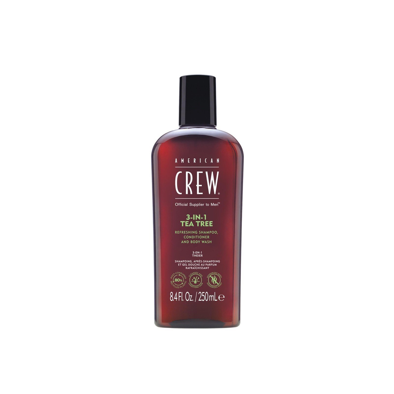 American Crew 3-In-1 Tea Tree Shampoo, Conditioner and Body Wash 250ml