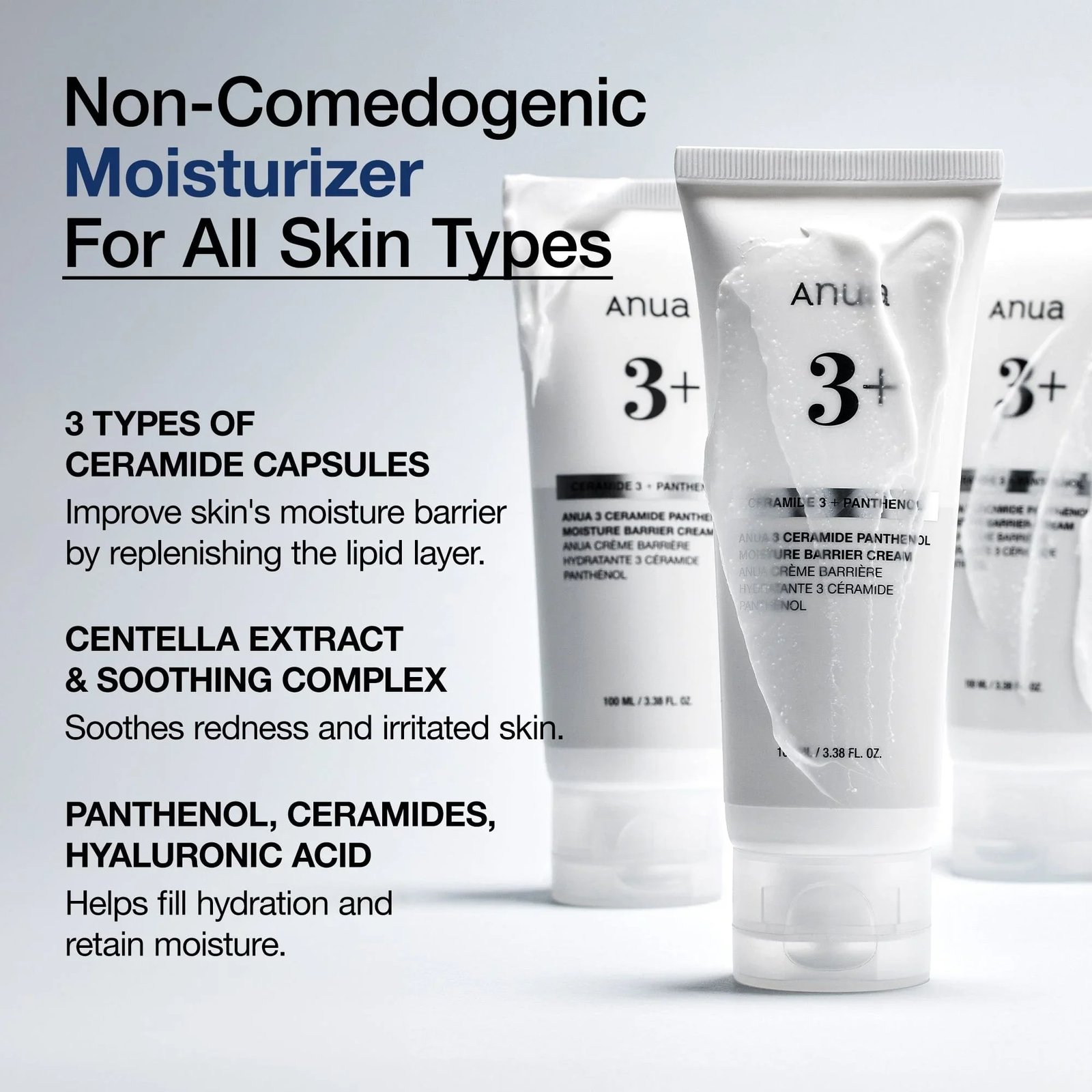 Anua 3 Ceramide Pantenol Crema Barrera Hidratante 100ml