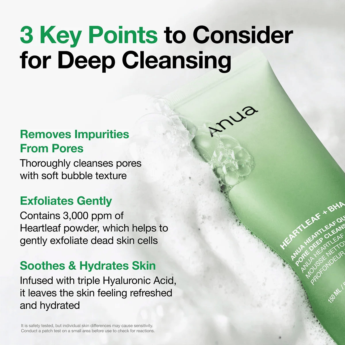 Anua Heartleaf Quercetinol Pore Deep Cleansing Foam 150ml (5.07floz)