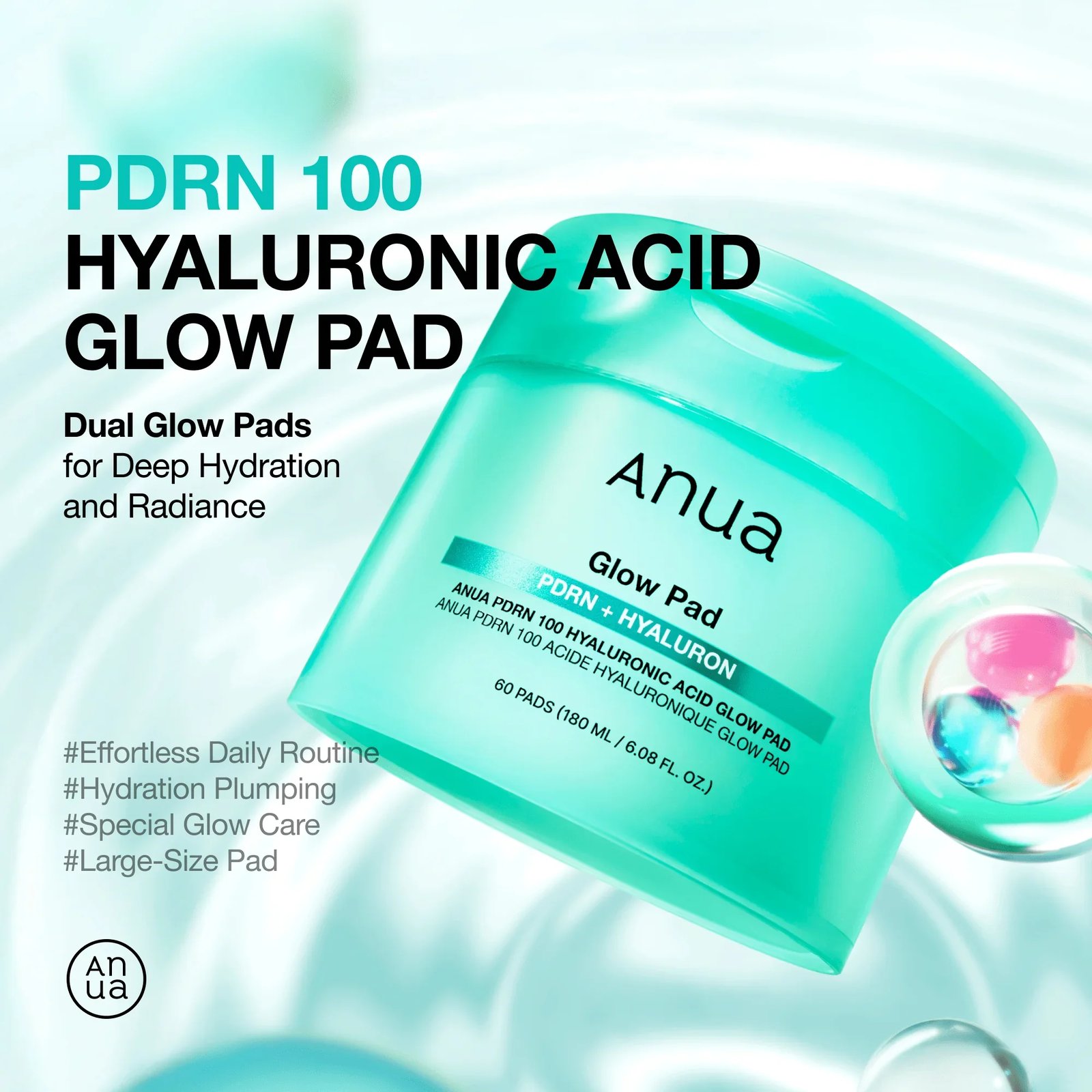 Anua PDRN 100 Discos Iluminadores con Ácido Hialurónico x60