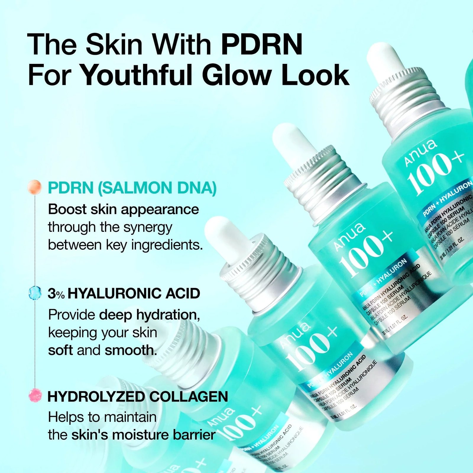 Anua PDRN Hyaluronic Acid Capsule 100 Serum 30ml (1.01floz)