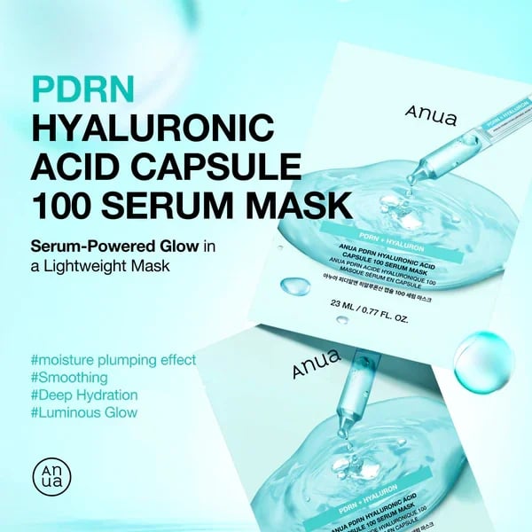 Anua PDRN Hyaluronic Acid Capsule 100 Serum Sheet Mask x1
