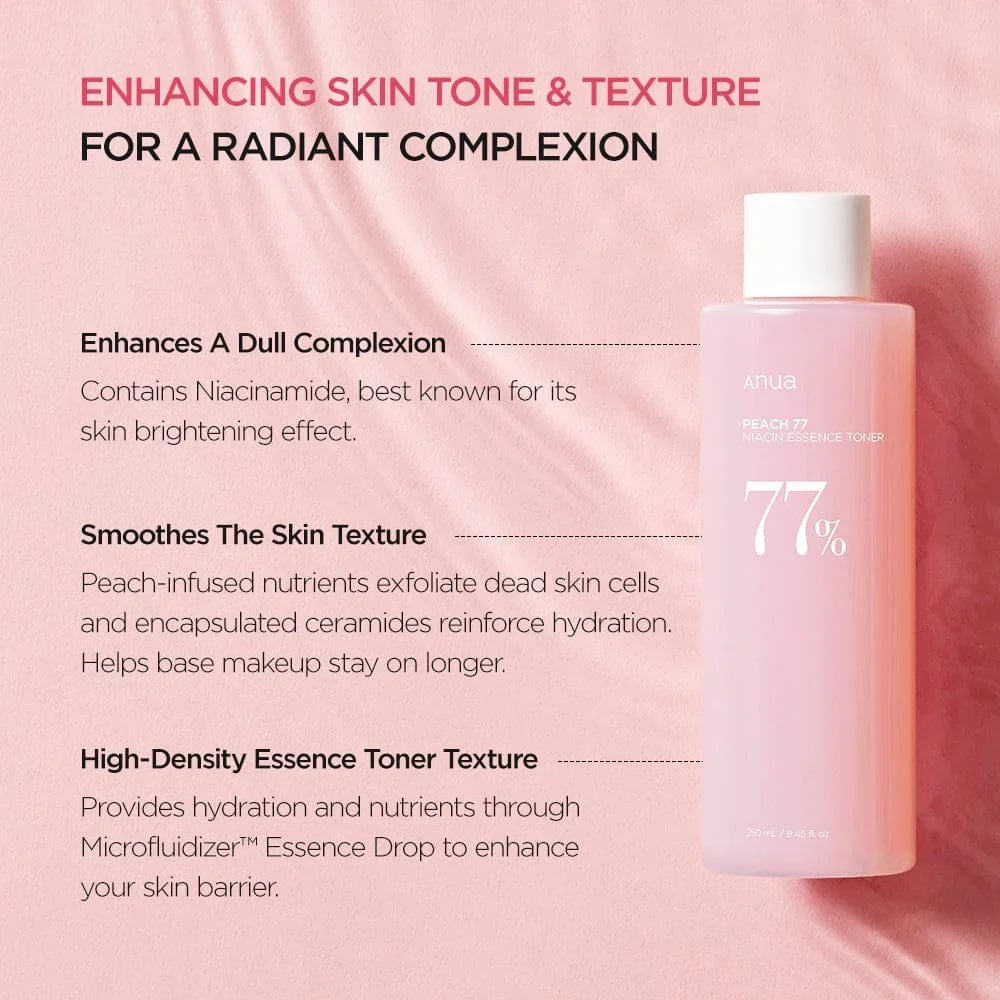 Anua Peach 77% Niacin Essence Toner 250ml