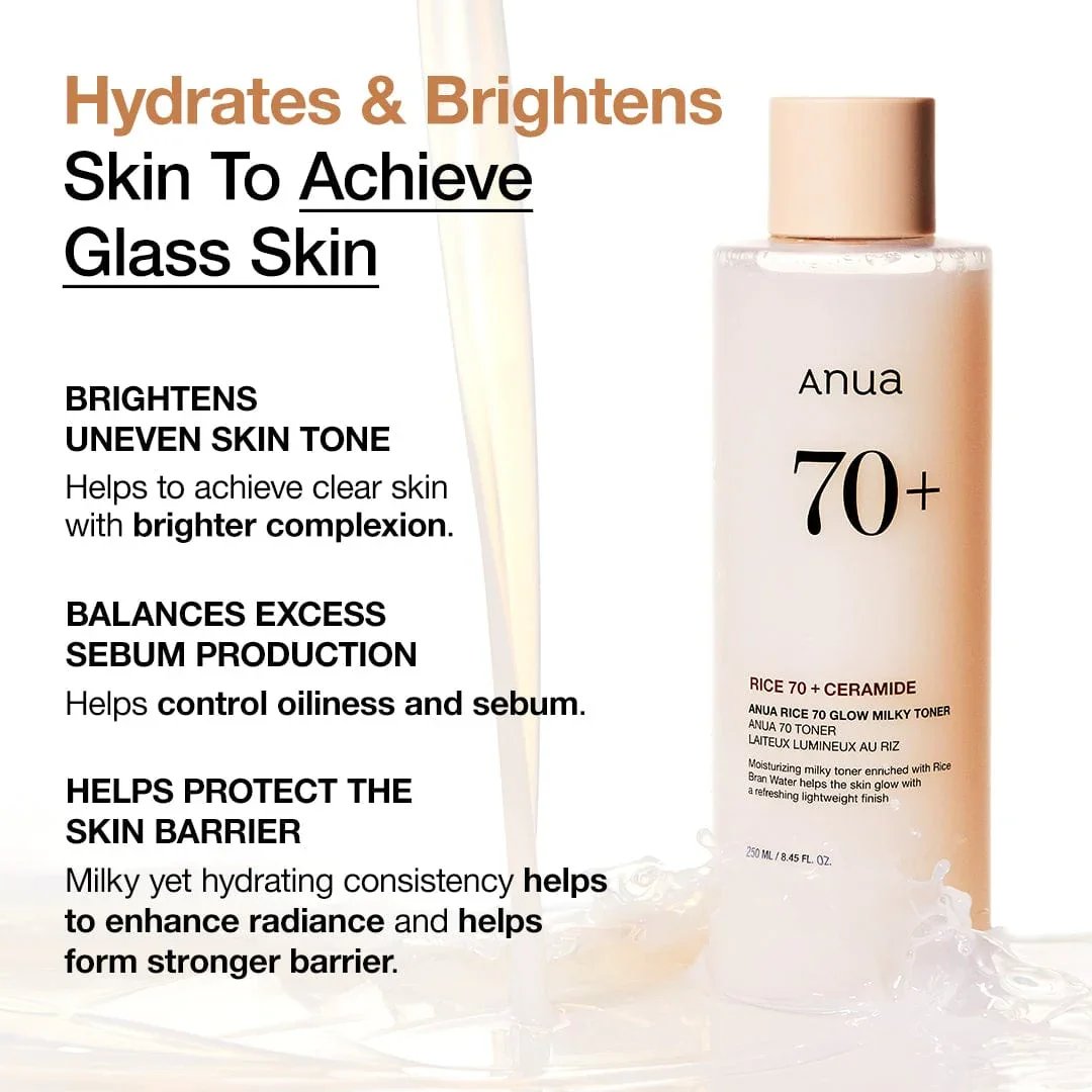 Anua Rice 70 Glow Milky Tonikum 250ml