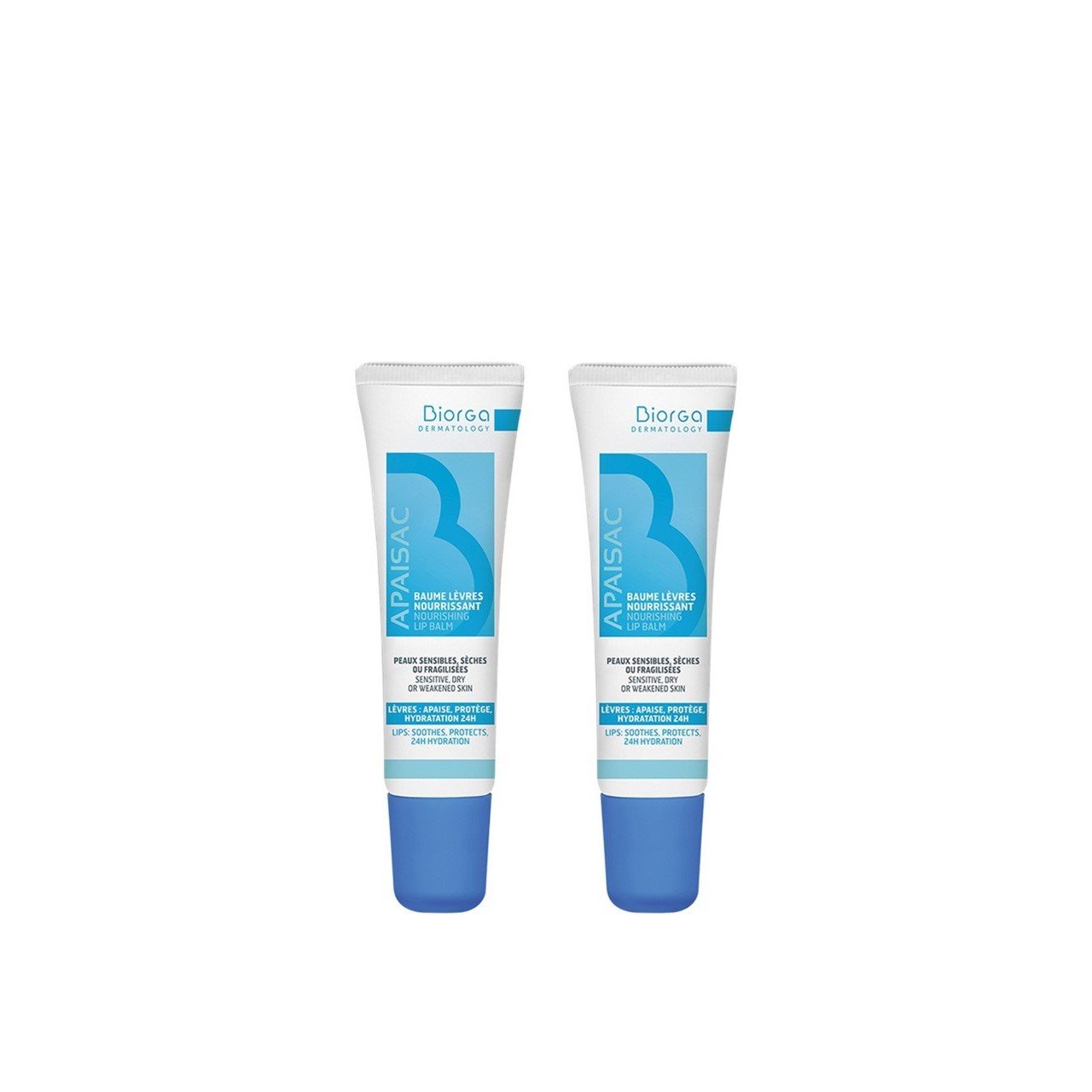 Apaisac Nourishing Lip Balm 15ml x2